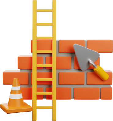 3d icon of maintenance or under construction icon render