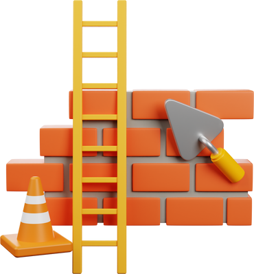 3d icon of maintenance or under construction icon render